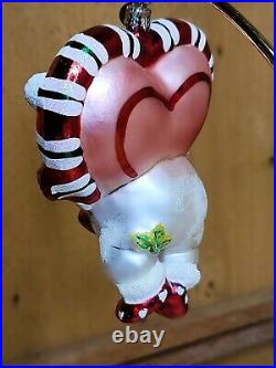 Christopher Radko 2004 20th Anniversary FROST N LOVE Ornament Heart Disease 5.5