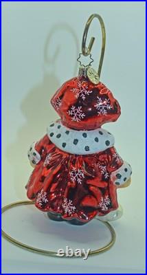 Christopher Radko 2004 Muffy VanderBear Snow Queen Glass Ornament Rogers Gardens