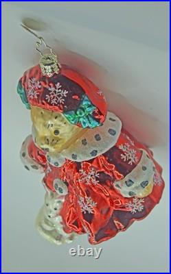 Christopher Radko 2004 Muffy VanderBear Snow Queen Glass Ornament Rogers Gardens