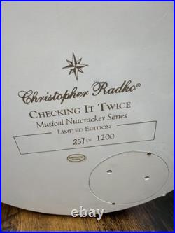 Christopher Radko 2005 Checking It Twice Musical Santa Nutcracker LE 257/1200 Christopher Radko 2005 Checking It Twice Musical Santa Nutcracker LE 257/1200