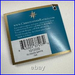 Christopher Radko 2005 Russian Santa 76A Limited Edition 293/300 With Tag & Box