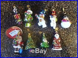 Christopher Radko 21 Item Lot Little Gems Glass Christmas Ornaments