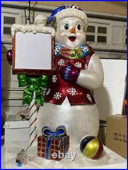 Christopher Radko 3 Foot Snowman Figure Extremely RARE