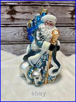 Christopher Radko 8 Silver Lining Santa Ornament #1019695 Limited Edition