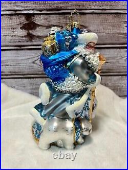 Christopher Radko 8 Silver Lining Santa Ornament #1019695 Limited Edition