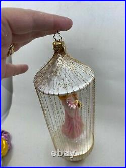 Christopher Radko ANGEL GLOW Caged Glass Ornament Wire Wrapped New with Tag Rare