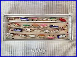Christopher Radko ARTIST SIGNED Train Garland Christmas Express Glass with Box