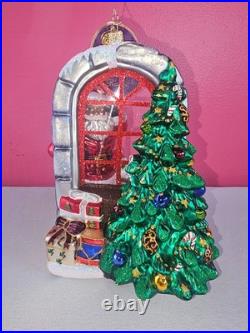 Christopher Radko A Glimpse of Christmas Ornament 1016985 Santa Looking In READ Christopher Radko A Glimpse of Christmas Ornament 1016985 Santa Looking In READ