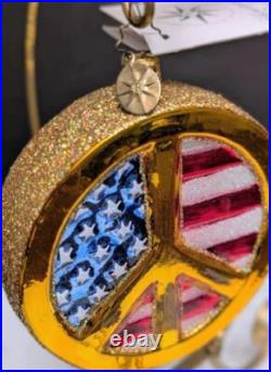 Christopher Radko American Peace 4 Glass Ornament Retired 2008 RARE