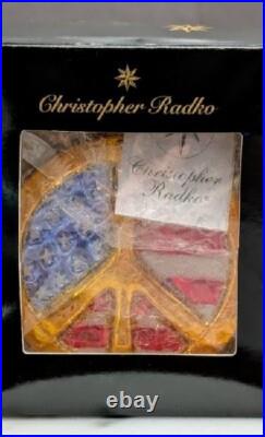 Christopher Radko American Peace 4 Glass Ornament Retired 2008 RARE