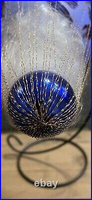 Christopher Radko Angelic Assent Purple Balloon Glass Christmas Ornament 7 RARE