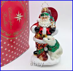 Christopher Radko Assembling The Dream Team Santa With Animals