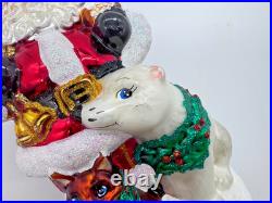 Christopher Radko Assembling The Dream Team Santa With Animals