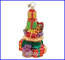 Christopher Radko BAG OF JOY Christmas Tree Ornament NWT presents gift boxes