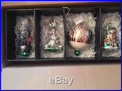 Christopher Radko BAMBI THUMPER FLOWER Christmas Ornaments Walt Disney Boxed Set