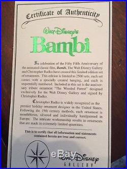 Christopher Radko BAMBI THUMPER FLOWER Christmas Ornaments Walt Disney Boxed Set