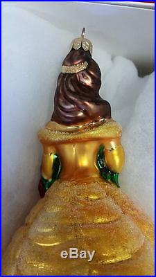 Christopher Radko BELLE Ornament NEW IN BOX Beauty And The Beast RARE DISNEY
