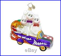 Christopher Radko BOO MOBILE Halloween Tree Ornament NWT-ghost in car