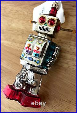 Christopher Radko Back To The Future Robot Polonaise Glass Christmas Ornament