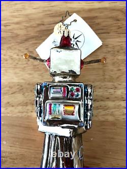 Christopher Radko Back To The Future Robot Polonaise Glass Christmas Ornament