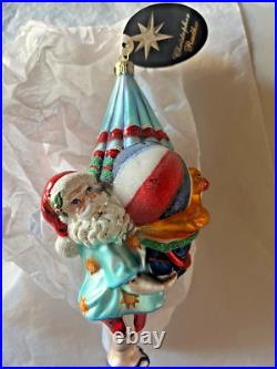 Christopher Radko Beach Bound Santa Claus Christmas Ornament 1014272 New P