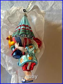 Christopher Radko Beach Bound Santa Claus Christmas Ornament 1014272 New P