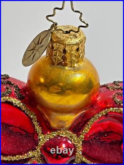 Christopher Radko Bells Of Cedar Hill On His Way Glass Ornament