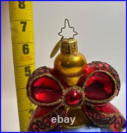 Christopher Radko Bells Of Cedar Hill On His Way Glass Ornament