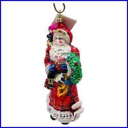 Christopher Radko Big And Bountiful Santa Claus Glass Christmas Ornament 7 NEW Christopher Radko Big And Bountiful Santa Claus Glass Christmas Ornament 7 NEW