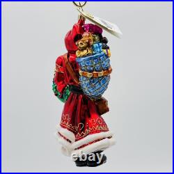 Christopher Radko Big And Bountiful Santa Claus Glass Christmas Ornament 7 NEW Christopher Radko Big And Bountiful Santa Claus Glass Christmas Ornament 7 NEW
