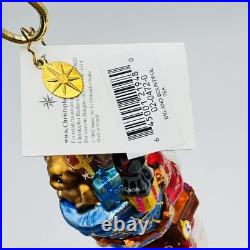 Christopher Radko Big And Bountiful Santa Claus Glass Christmas Ornament 7 NEW