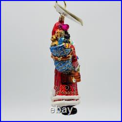 Christopher Radko Big And Bountiful Santa Claus Glass Christmas Ornament 7 NEW Christopher Radko Big And Bountiful Santa Claus Glass Christmas Ornament 7 NEW