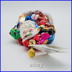 Christopher Radko Big And Bountiful Santa Claus Glass Christmas Ornament 7 NEW