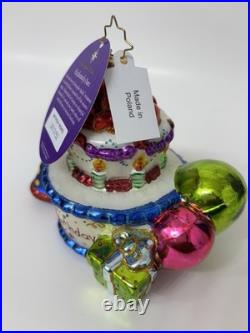 Christopher Radko Birthday Wishes Cake Ornament Exclusively Ours 3013152