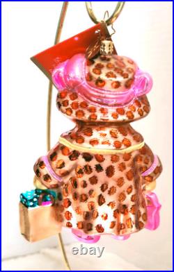 Christopher Radko Bloomingdale's Muffy Shopper Glass Blown Ornament