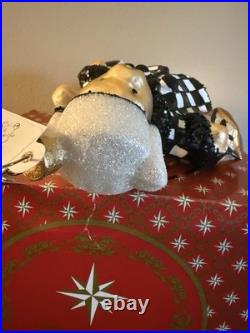 Christopher Radko Bloomingdale's shopper Bear Hand Painted Checkered Coat (2022)