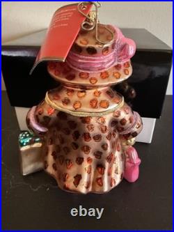 Christopher Radko Bloomingdale's shopper Bear Hand Painted Leopard Print Pink