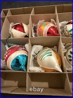 Christopher Radko Blossom Valley Lot of 6 Fantasia Tear Drop Christmas Ornaments