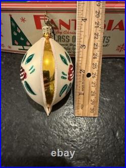 Christopher Radko Blossom Valley Lot of 6 Fantasia Tear Drop Christmas Ornaments