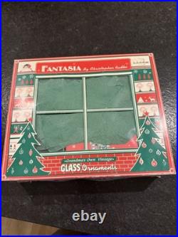 Christopher Radko Blossom Valley Lot of 6 Fantasia Tear Drop Christmas Ornaments