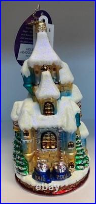 Christopher Radko Blown Glass Ornament Holiday Headquarters 1016897 7 1/2 Tall