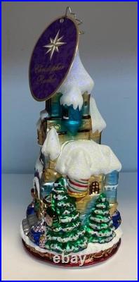 Christopher Radko Blown Glass Ornament Holiday Headquarters 1016897 7 1/2 Tall