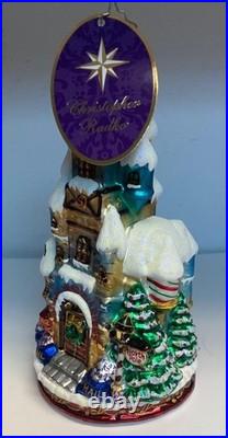 Christopher Radko Blown Glass Ornament Holiday Headquarters 1016897 7 1/2 Tall