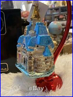 Christopher Radko Blue Cinderella Disneyland Castle! Disney Christmas Ornament