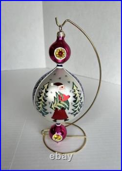 Christopher Radko Blue Lucy 15th Anniversary Ornament Double Reflectors Drop
