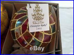 Christopher Radko Box of 6 Rare Vintage ornaments