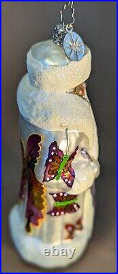 Christopher Radko Butterfly Santa Russian Moscow Prome 7 Glass Ornament