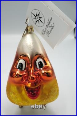 Christopher Radko CANDY CORN CUTIE Two Faced Christmas Ornament Rare HTF 2003