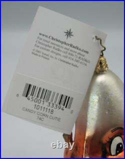 Christopher Radko CANDY CORN CUTIE Two Faced Christmas Ornament Rare HTF 2003 Christopher Radko CANDY CORN CUTIE Two Faced Christmas Ornament Rare HTF 2003