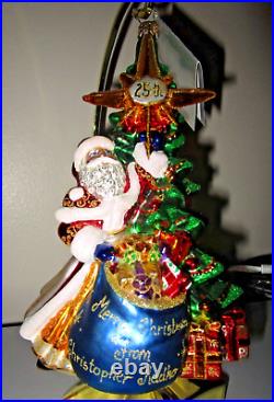 Christopher Radko CELEBRATING SANTA 25th Anniversary Christmas Ornament New NWT